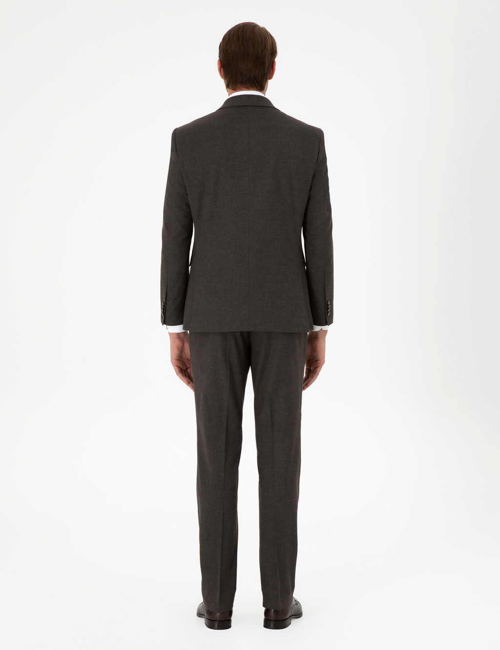 Kahverengi Slim Fit Tak_m Elbise