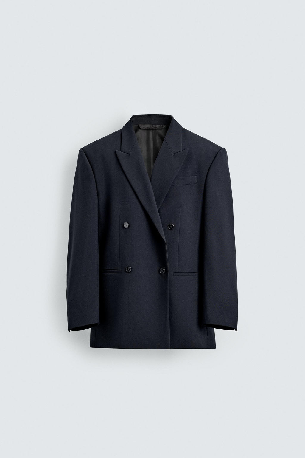 LIMITED EDITION DOUBLE-BREASTED WOOL BLEND SUIT BLAZER - Zara фото 7