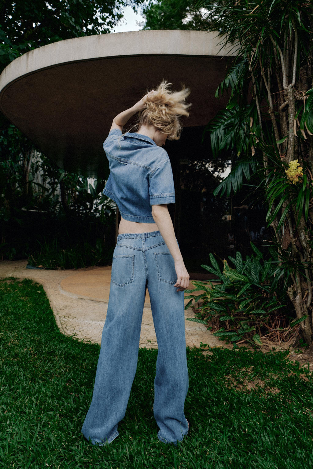 JEANS Z1975 WIDE LEG TIRO ALTO / Azul medio - Zara фото 5