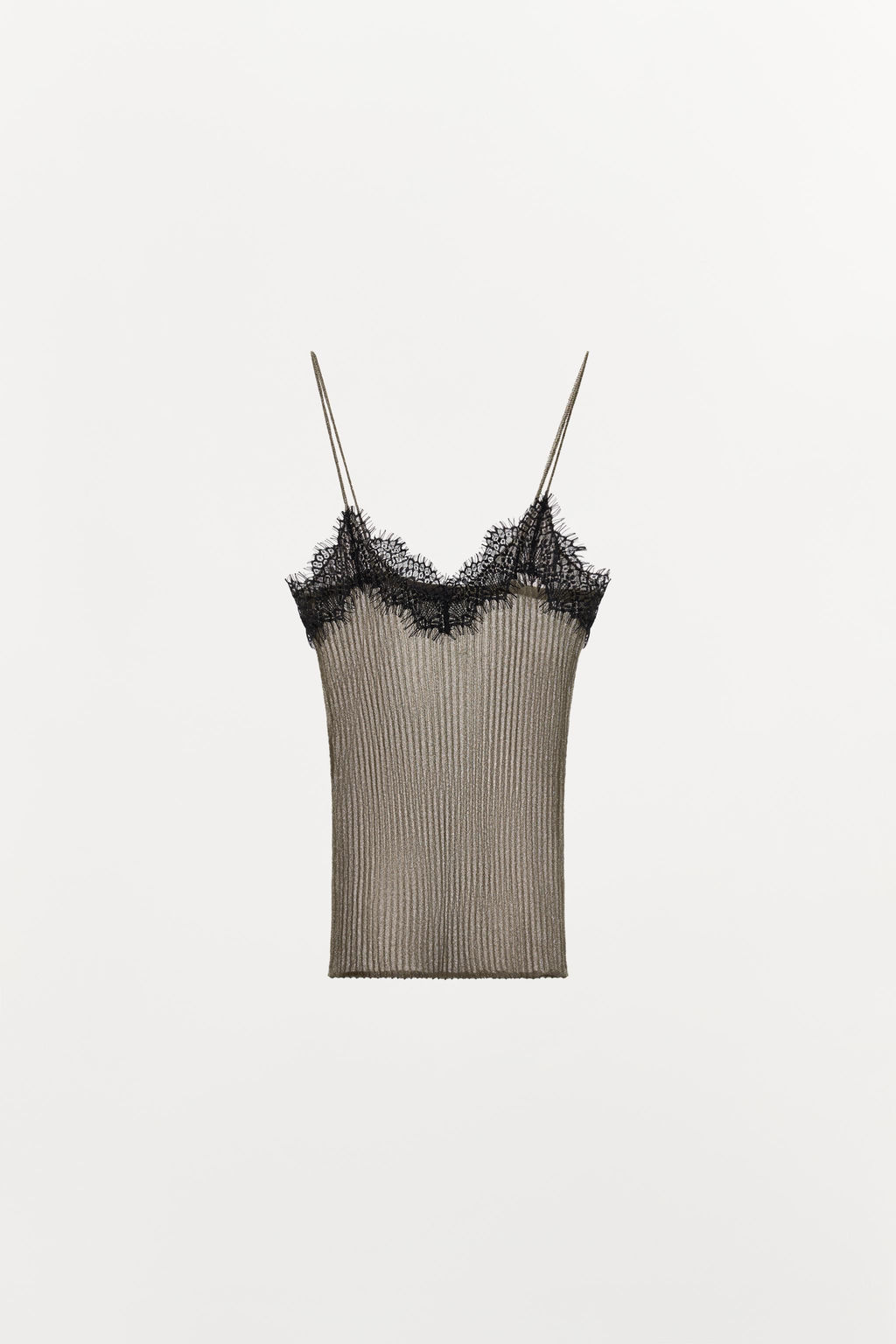 METALLIC THREAD KNIT LACE TOP - Zara фото 5