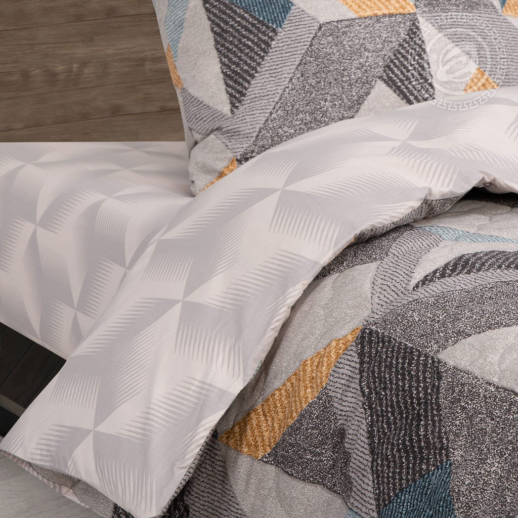 Постельное белье Дельта (поплин зима-лето) 2 сп. с Евро/Пододеяльник стеганый (молния): 1 шт. - 215*175; Простыня: 1 шт. - 215*240; Наволочка (клапан): 2 шт. - 70*70; Зима - лето - Артпостель фото 2