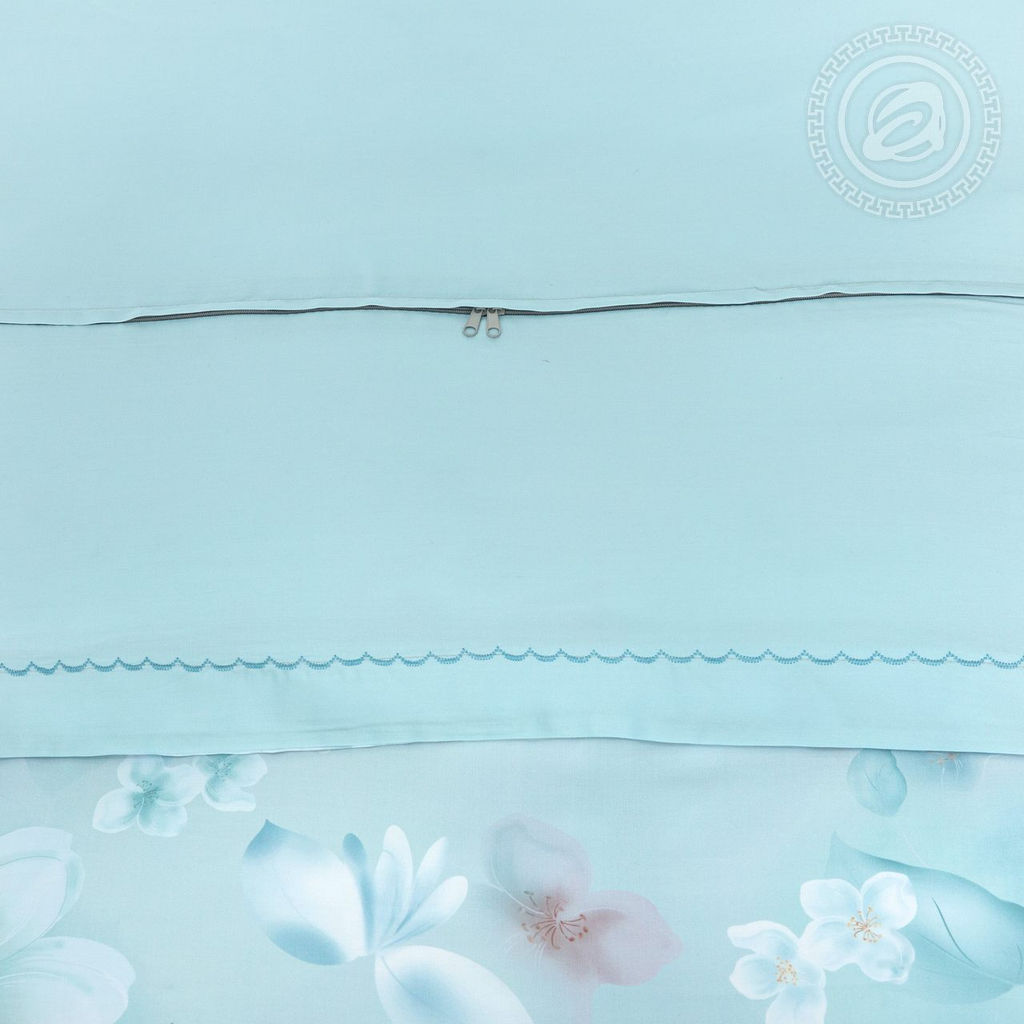 Постельное белье Элеана (тенсель) 2 сп. с Евро/Пододеяльник (молния, ушки): 1 шт.- 210*175; Простыня: 1 шт.- 240*240; Наволочка (молния, ушки): 2 шт.- 70*70; Наволочка (молния, ушки): 2 шт.- 50*70 Тенсел - Арт элегант фото 7