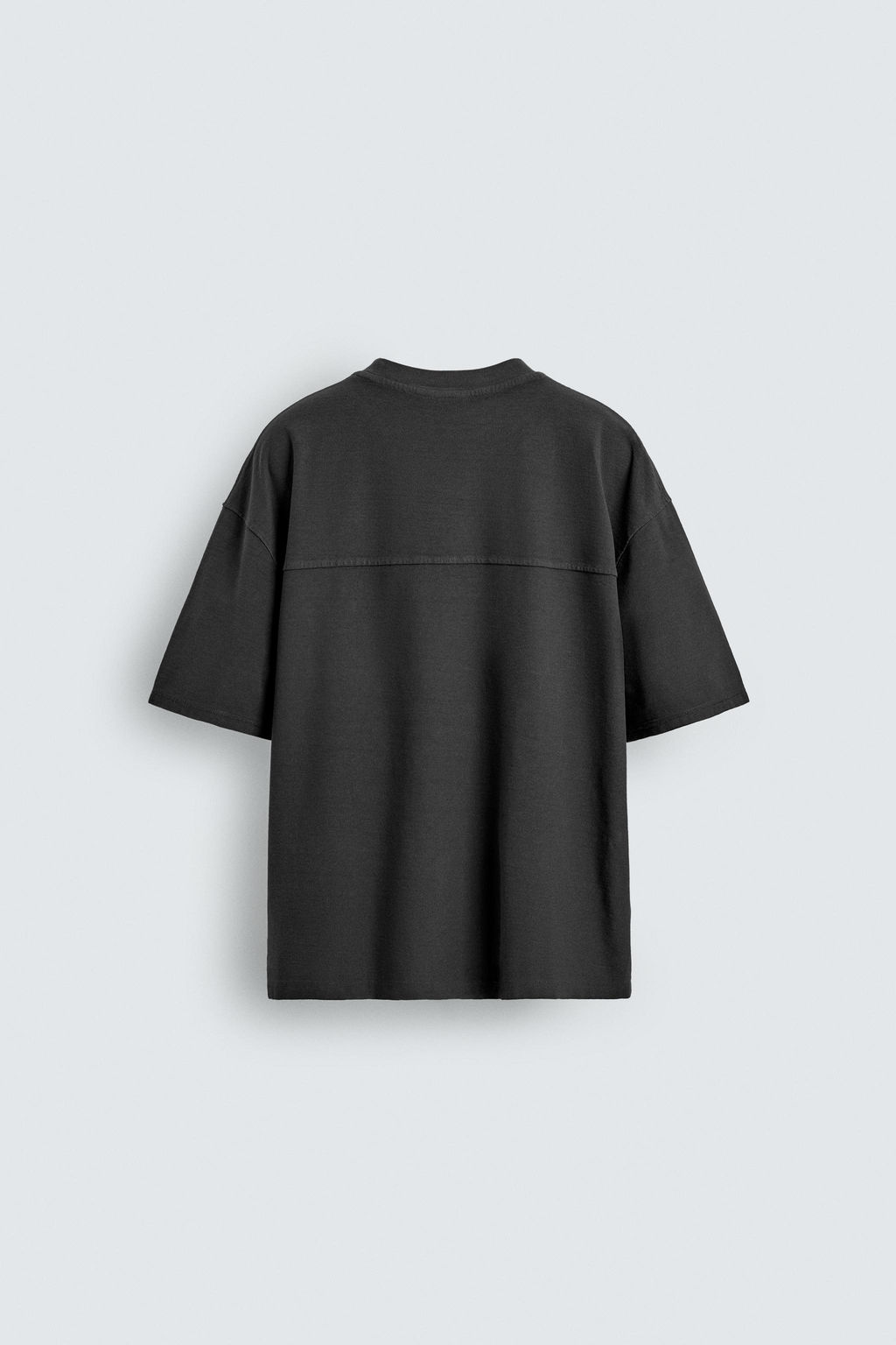 CAMISETA BOXY FIT B?SICA / Antracita oscuro