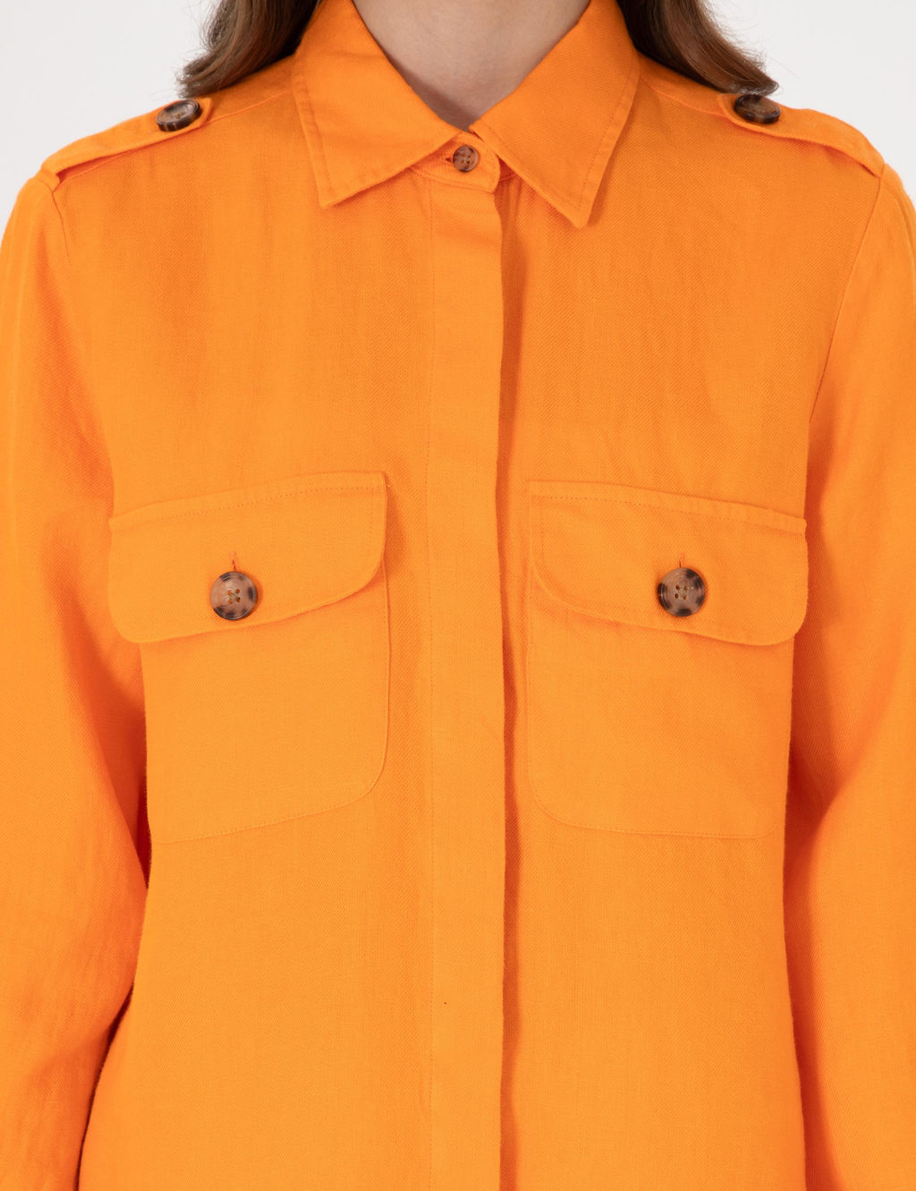 Turuncu Comfort Fit Uzun Kollu G_mlek - Pierre cardin фото 6
