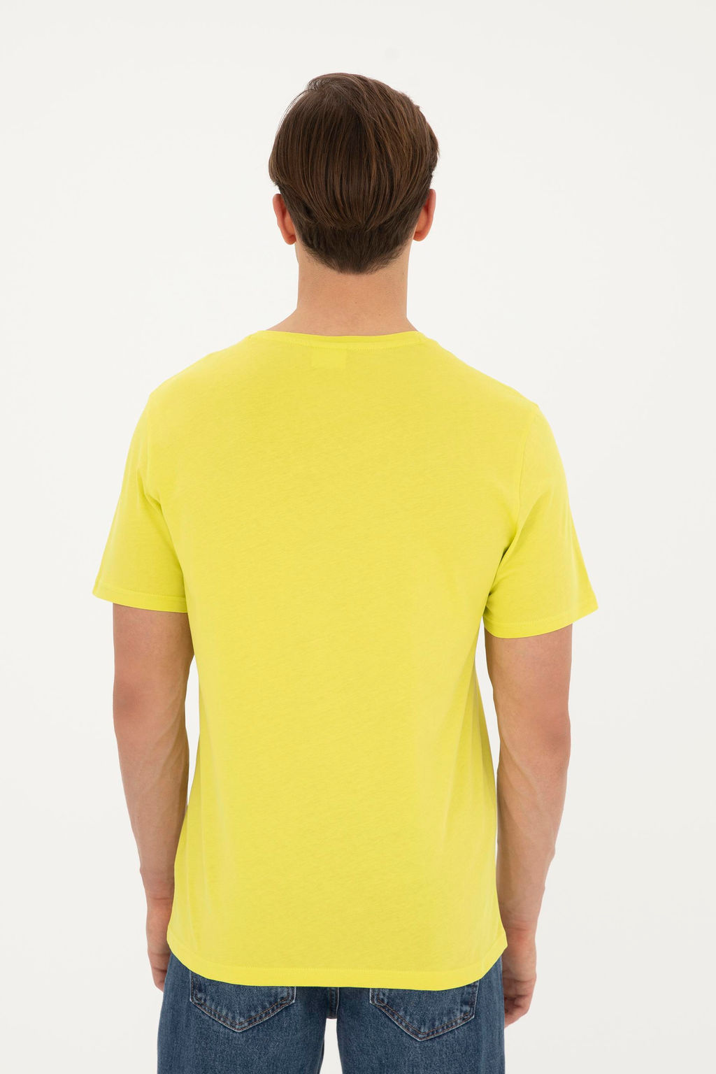 Мужская базовая футболка фисташкового цвета - U.s. polo assn фото 5