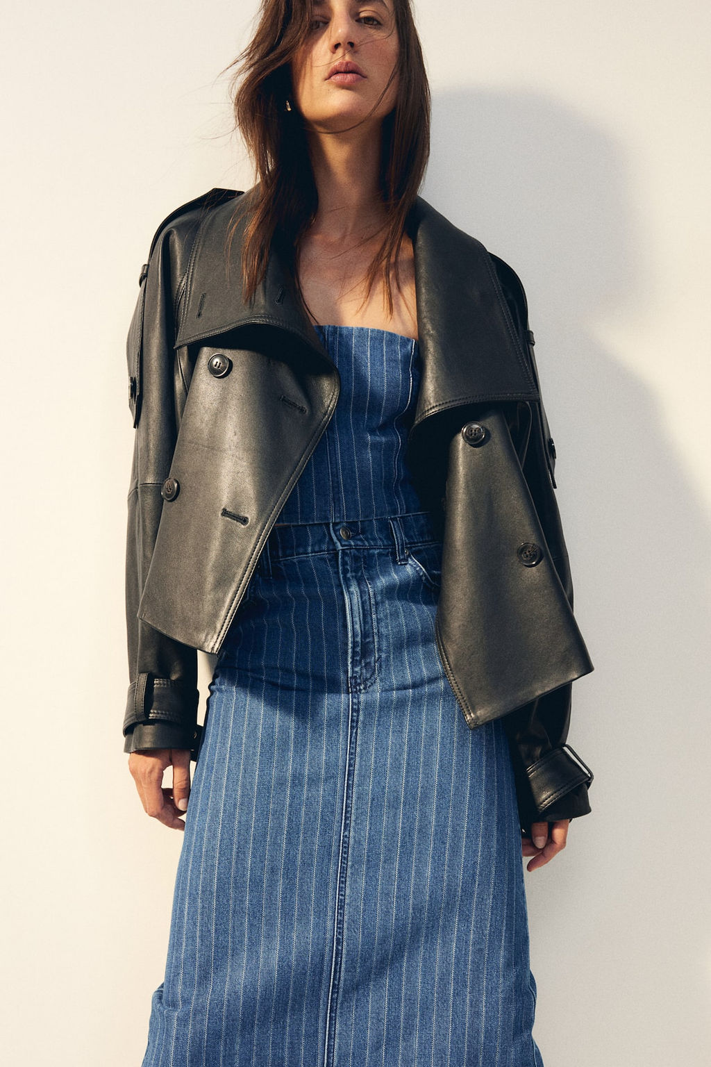 Top bandeau cropped en denim - H&m фото 3