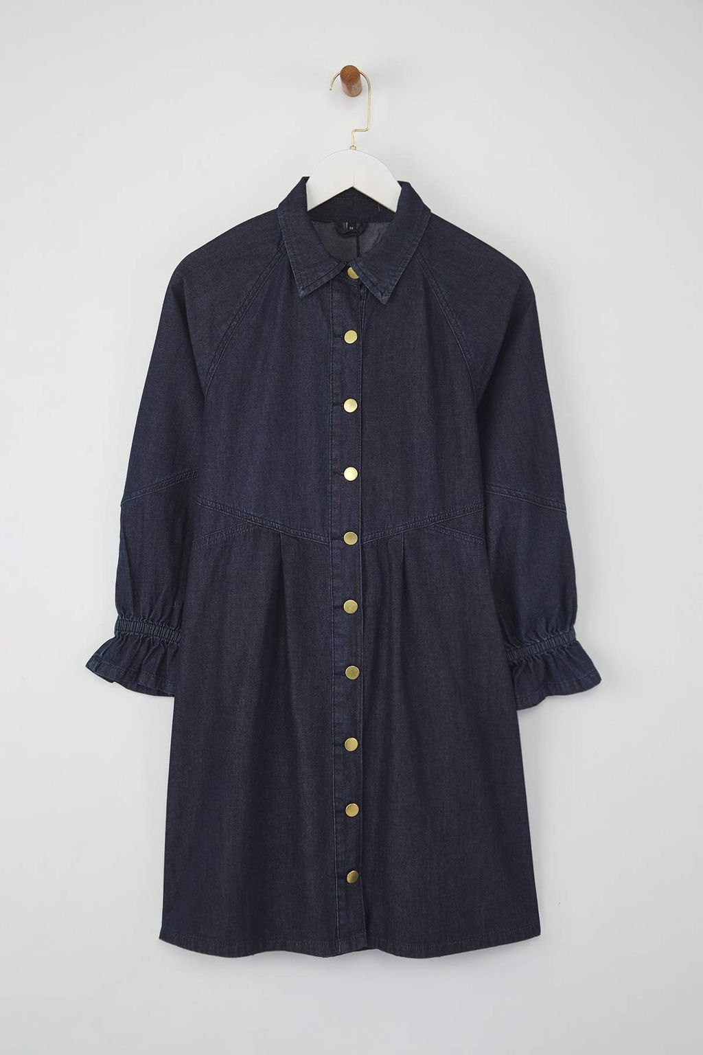 Koyu Mavi Pileli Kol Detayl? Mini Denim Gomlek Elbise TWOAW26EL00035 - Trendyolmilla фото 5
