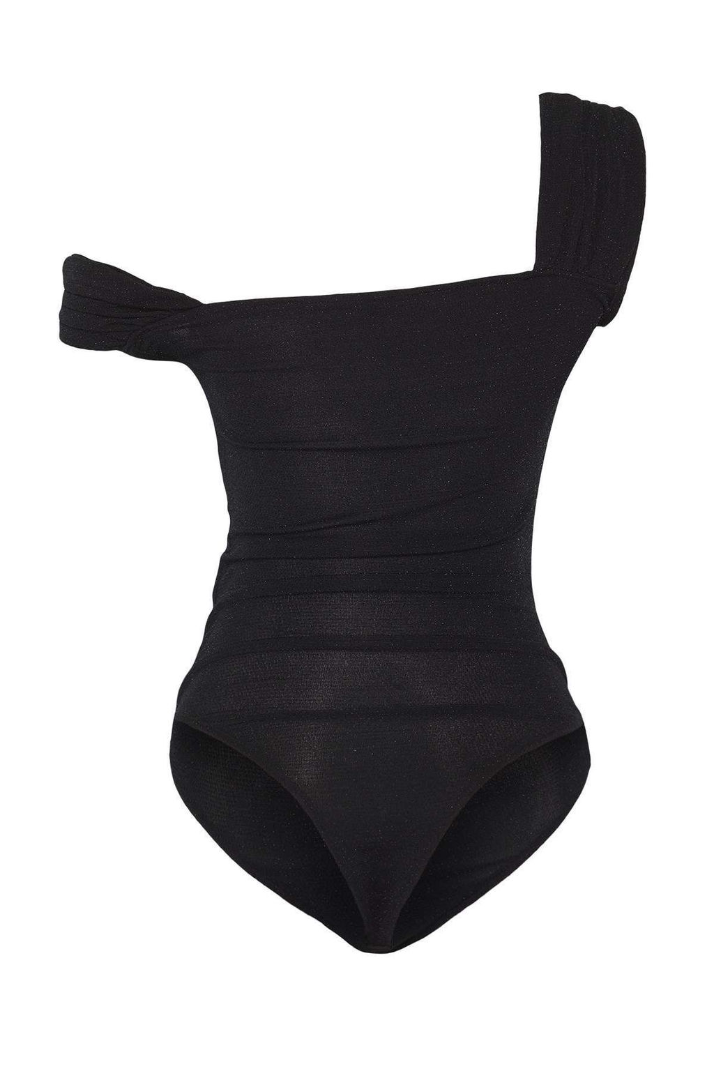 TRENDYOLMILLA Siyah Asimetrik Yaka Simli Orme Body TPRSS25BD00007 фото 9