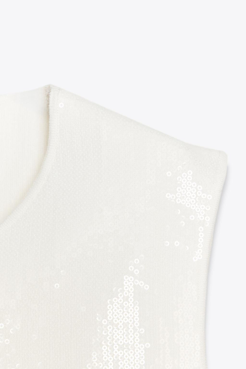 SEQUINNED KNIT PEPLUM TOP - Zara фото 5
