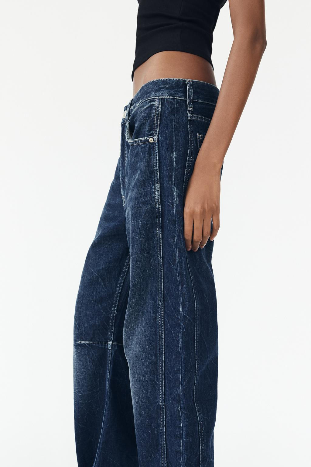 RELAXED BALLOON MID-WAIST TRF JEANS - Zara фото 5