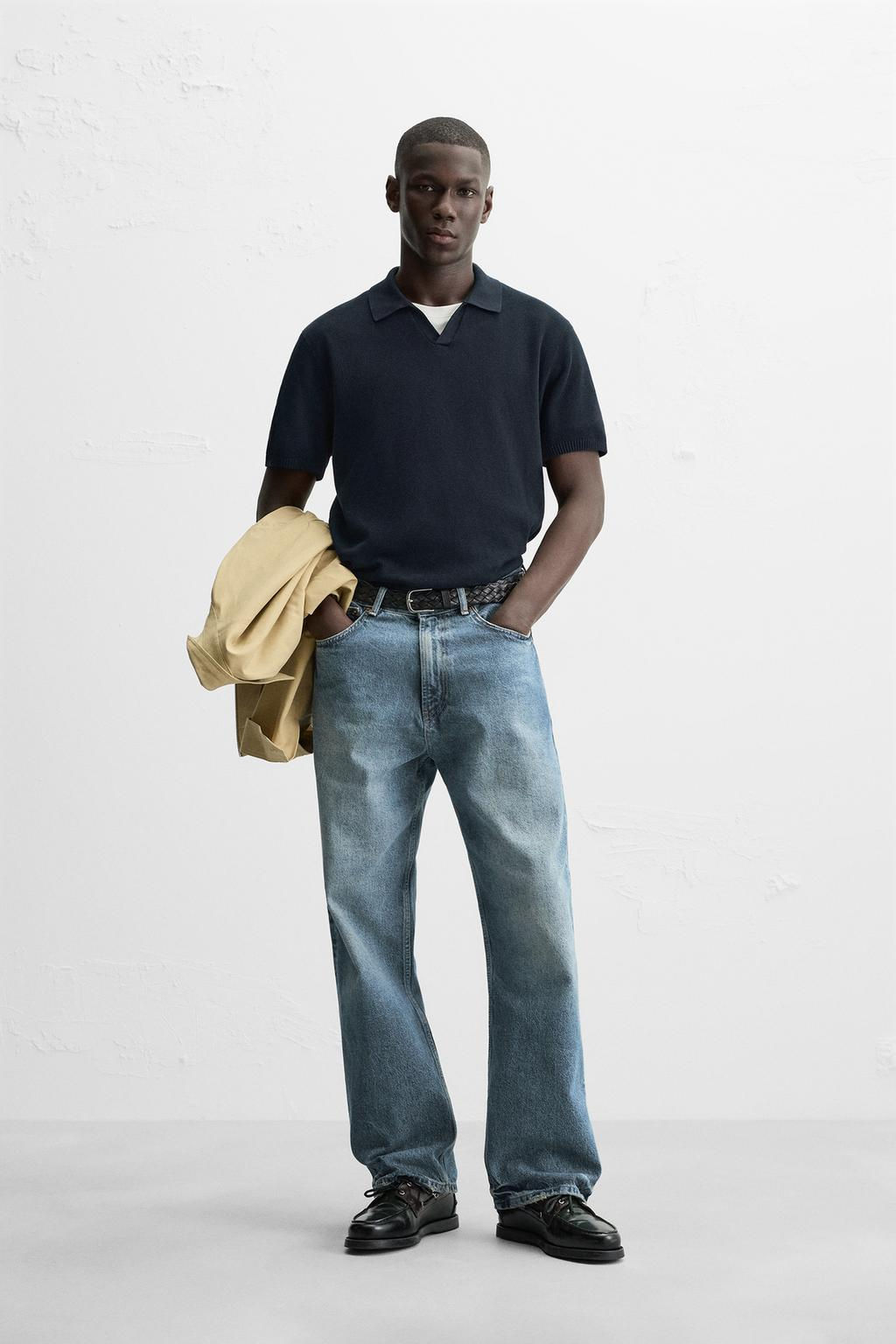 TEXTURED KNIT POLO SHIRT - Zara фото 2