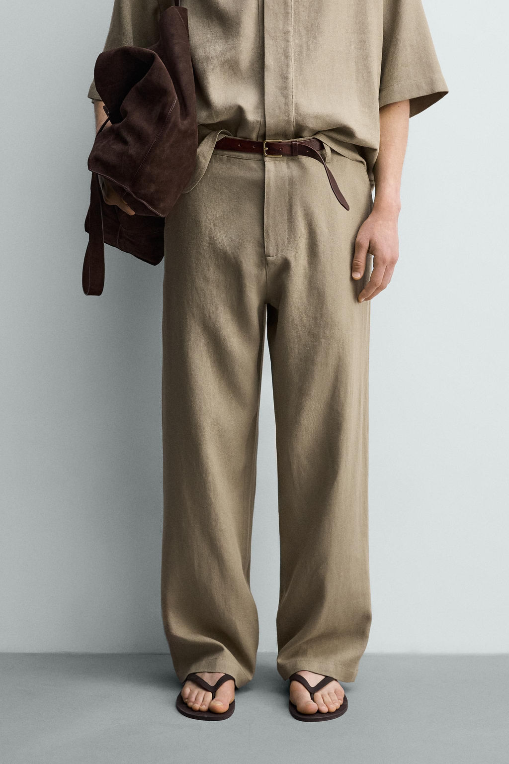 PANTAL?N RELAXED FIT VISCOSA - C??AMO / Vis?n - Zara фото 2