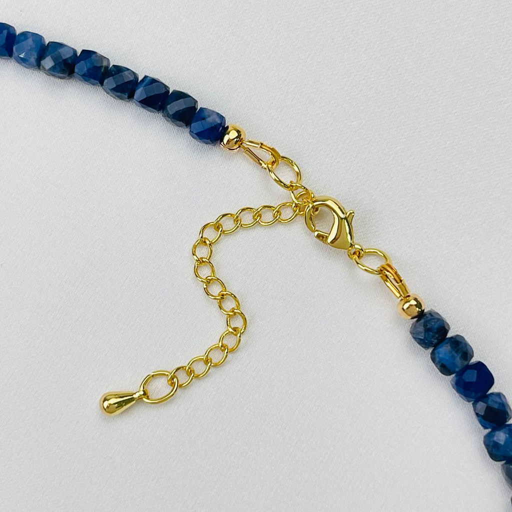 Бусы-чокер из Содалита и Жемчуга 39 см +