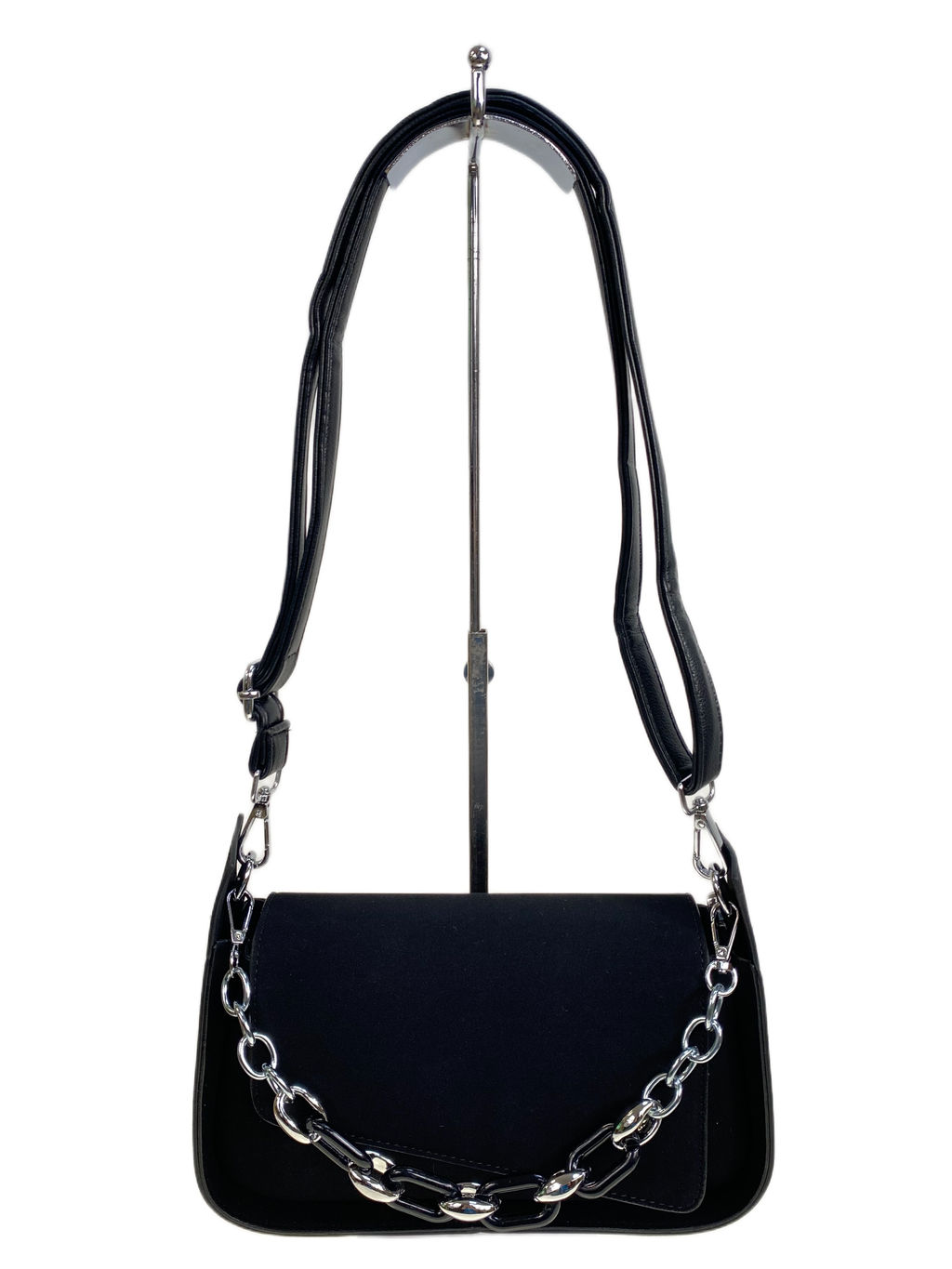 Женская сумка из искусственной замши, цвет черный - Greta фото 2