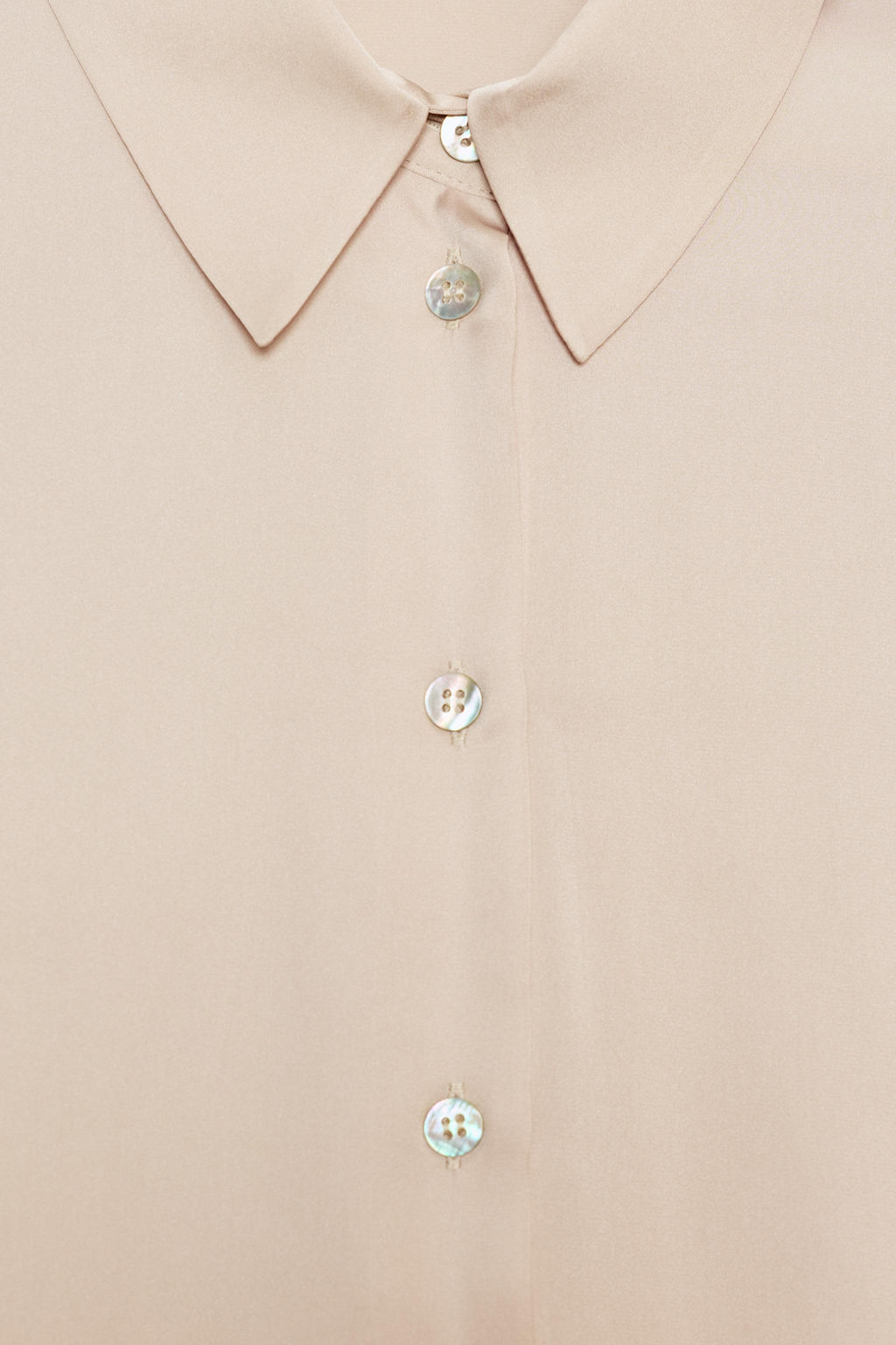 ASYMMETRIC HEM SATIN SHIRT - Zara фото 7