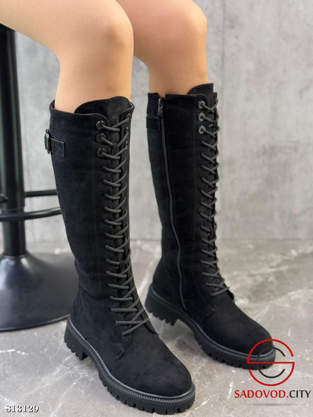 Сапоги из замша с натуральной шерстью - Bruno фото 2