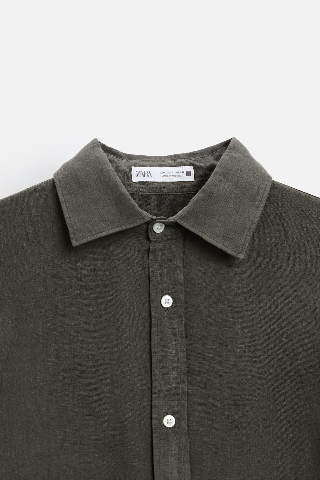 100% LINEN SHIRT - Zara фото 17