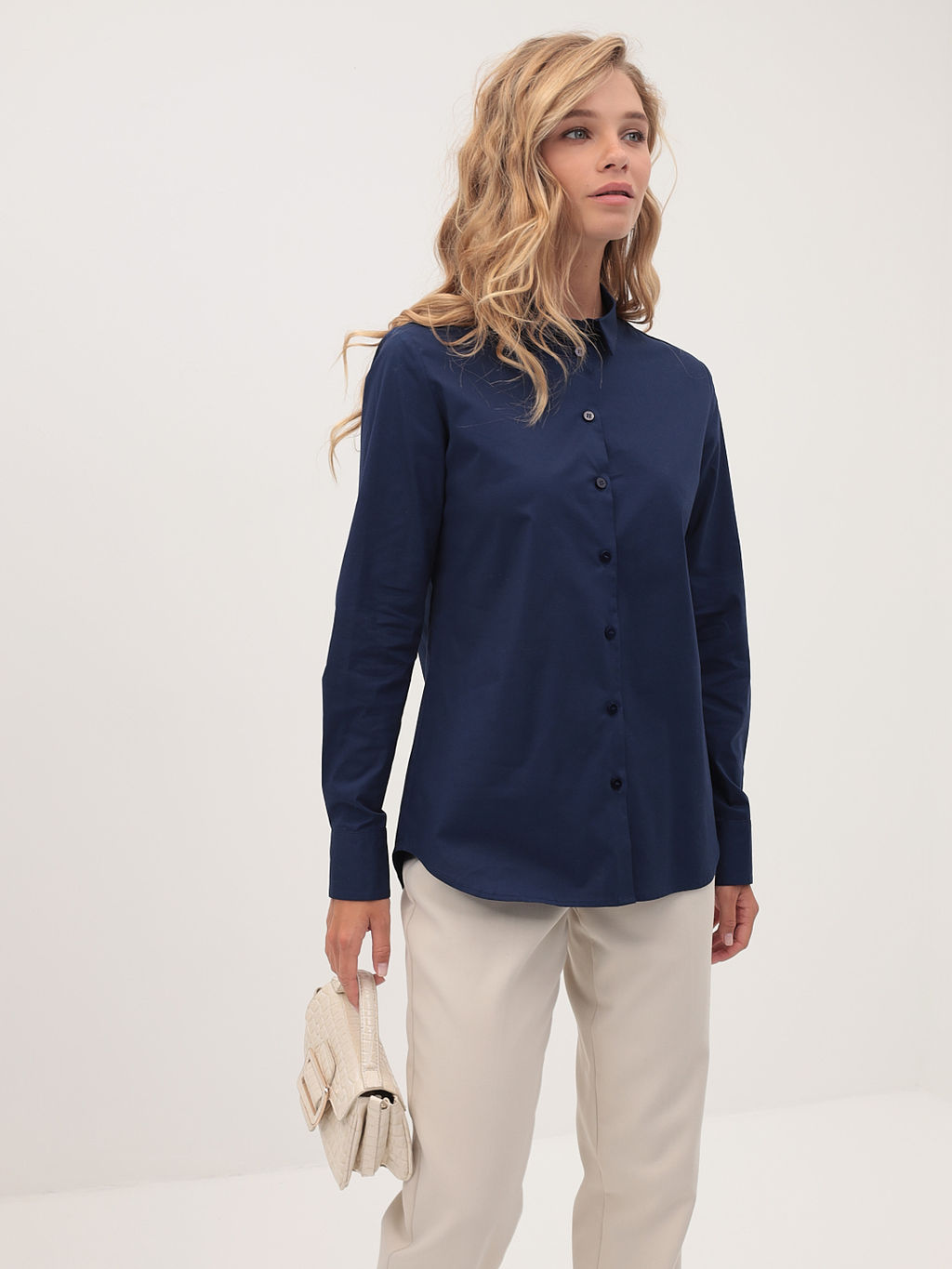 Блузка женская дл. рук. KATHARINA KROSS KK-B-003B-т.синий  фото 4