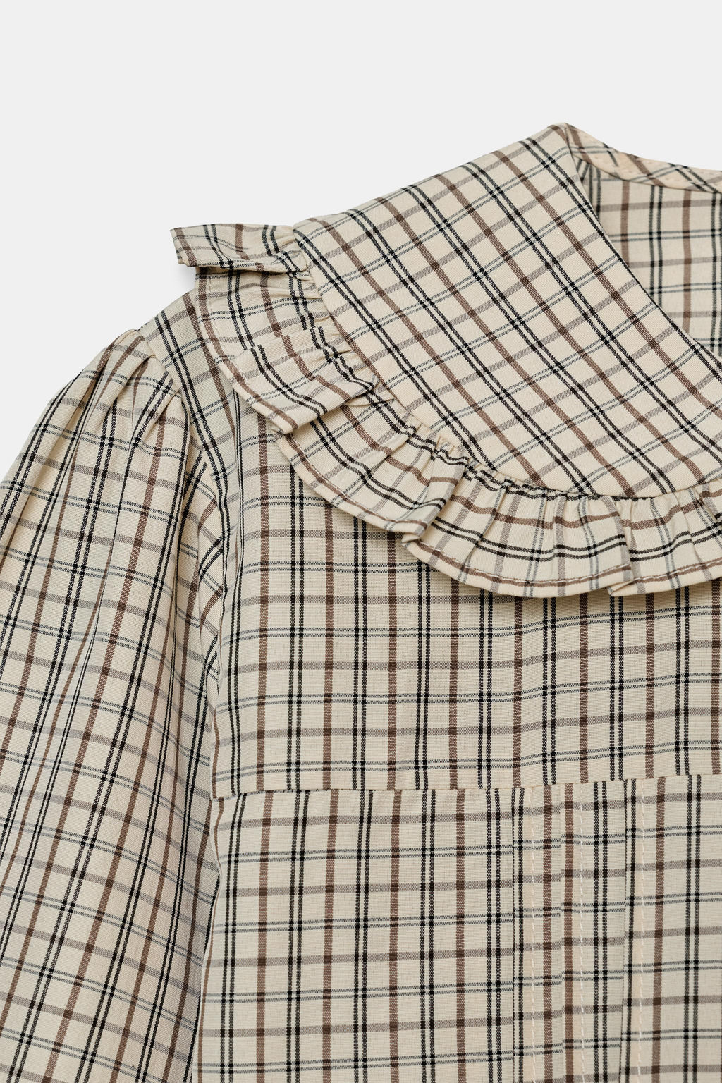 CHECK SHIRT WITH PETER PAN COLLAR - Zara фото 3