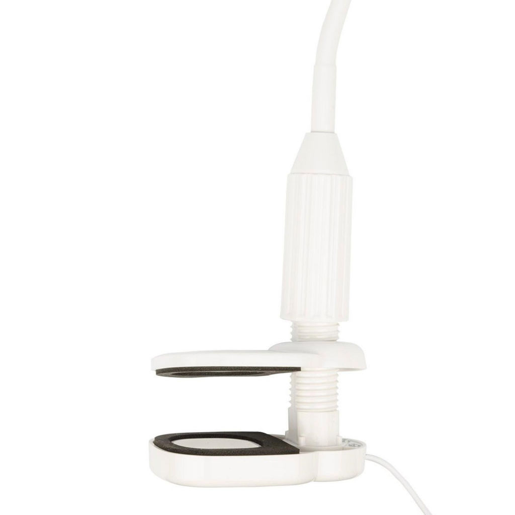 TLD-572 White/LED/500Lm/4500K/Dimmer Светильник настольный светодиодный на струбцине, 7W. Сенсорный выключатель. Диммер. Белый. ТМ Uniel