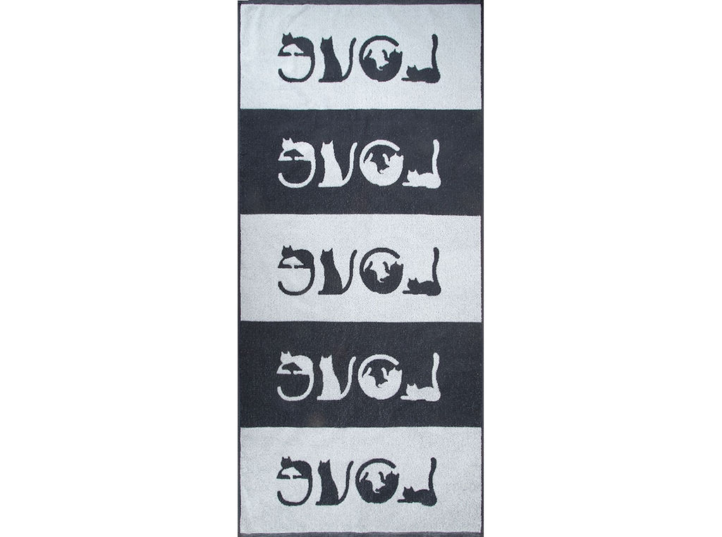 Полотенце махровое 6с102.411ж1 LOVE-кот(антрацит) 67х150см