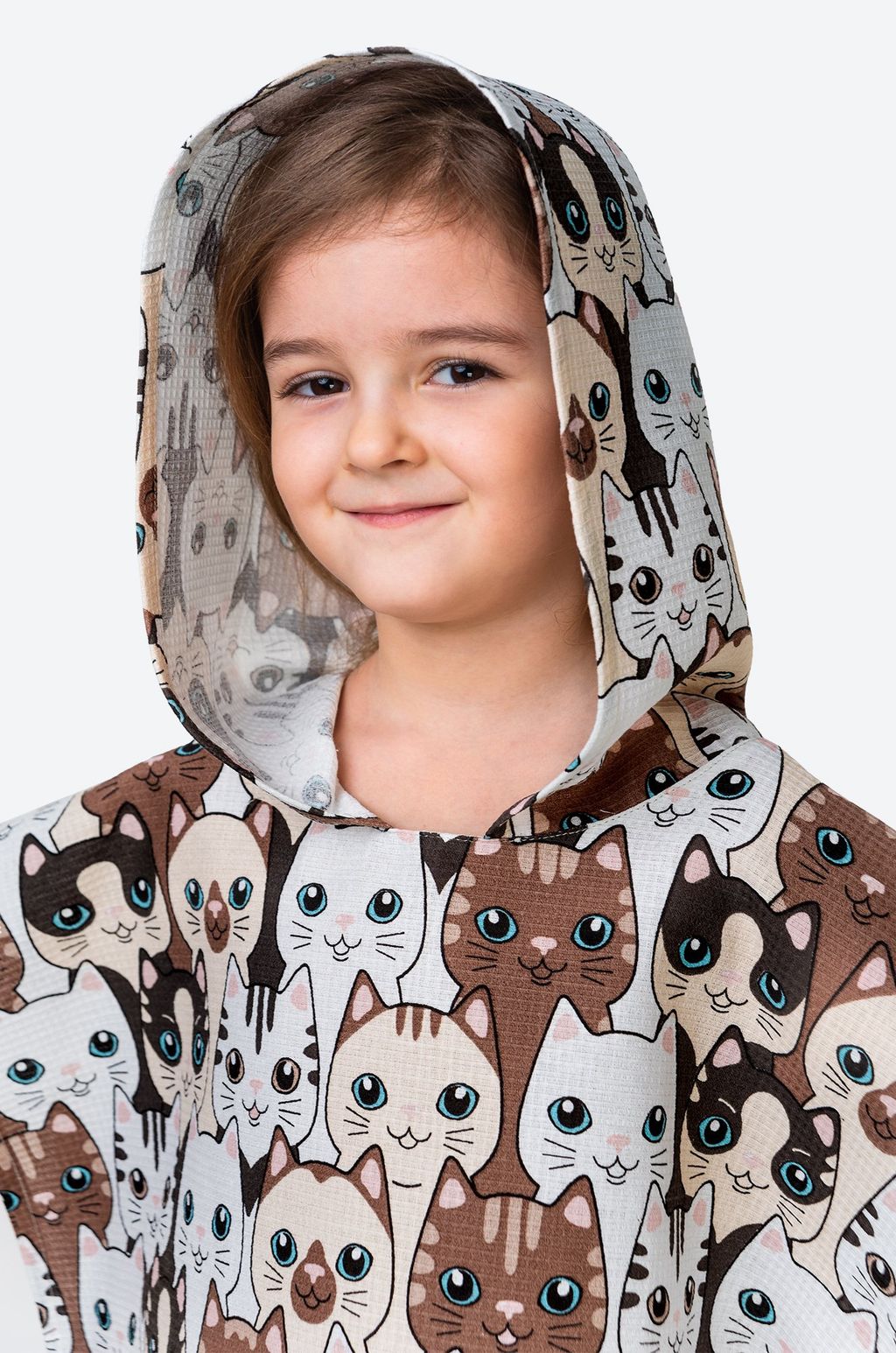 Халат-пончо детский вафельный Happy Fox Home  фото 24