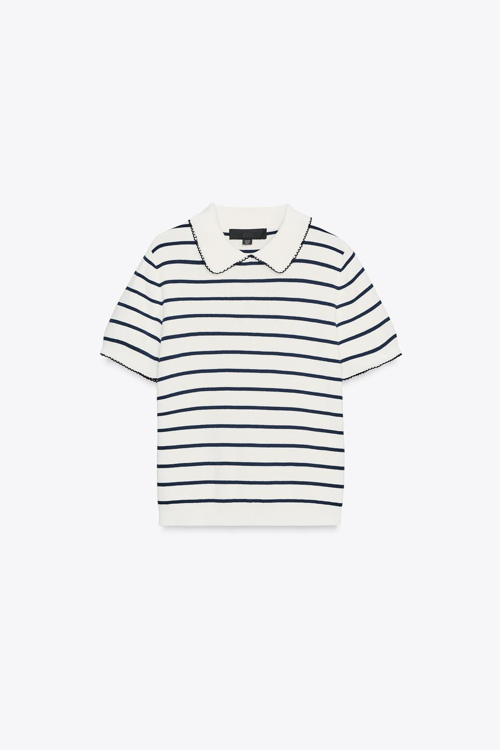 KNIT TOP WITH PIPING - Zara фото 7