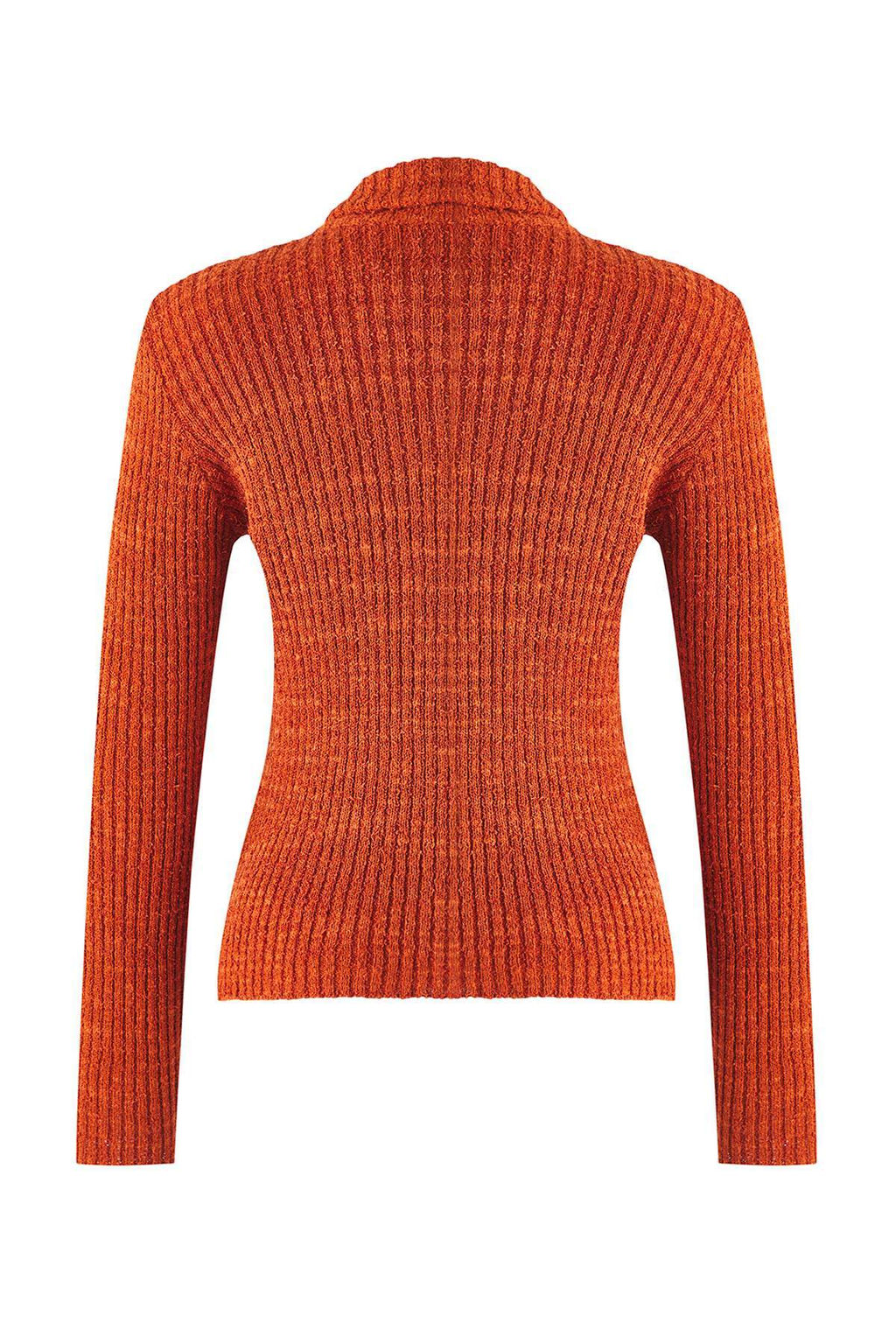 Tas Fermuarl? Dik Yaka Yumusak Dokulu Pamuklu Triko H?rka TWOAW26HI00088 - Trendyolmilla фото 10