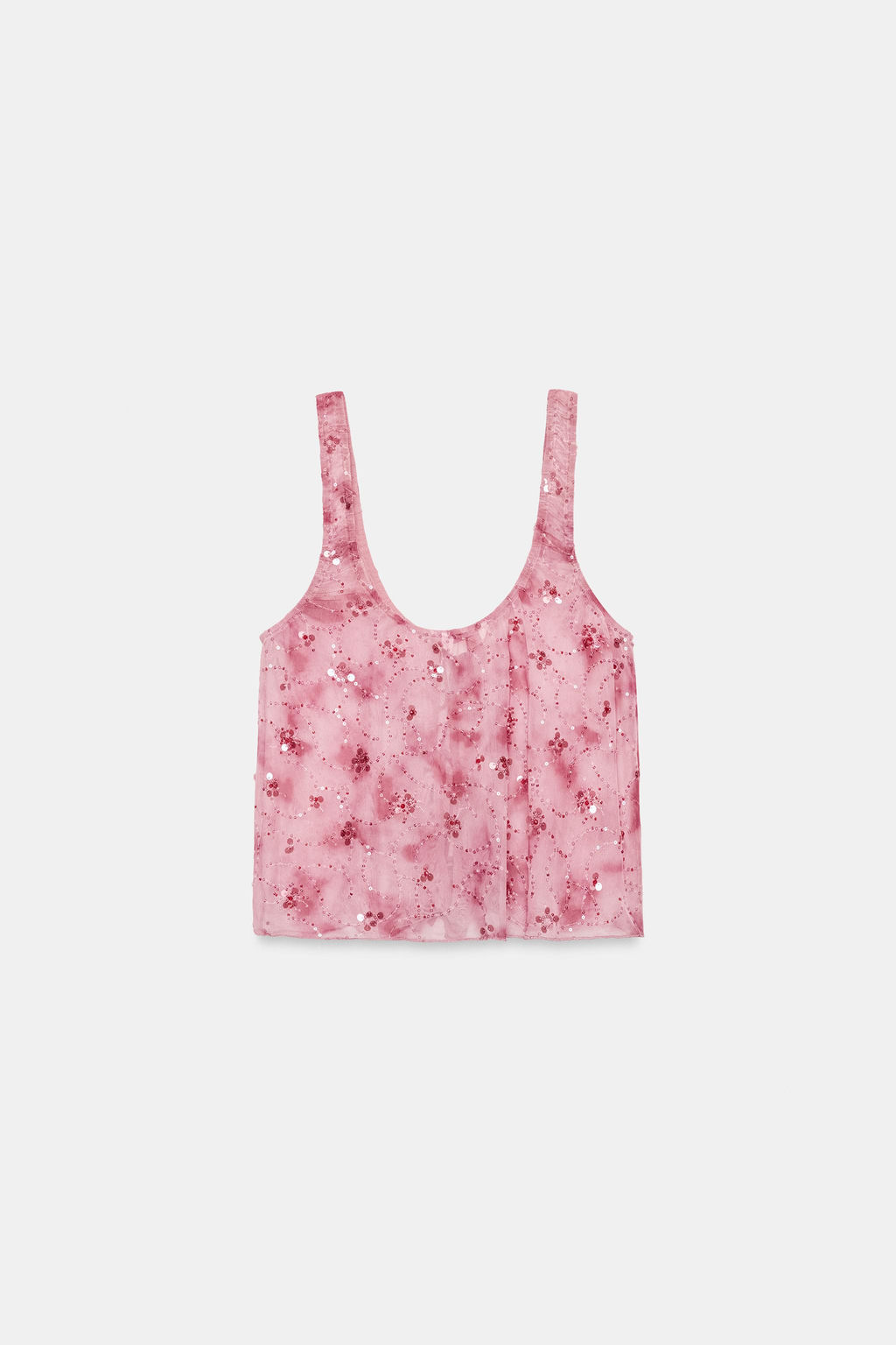 TOP TUL LENTEJUELAS LAZOS / Rosas - Zara фото 6