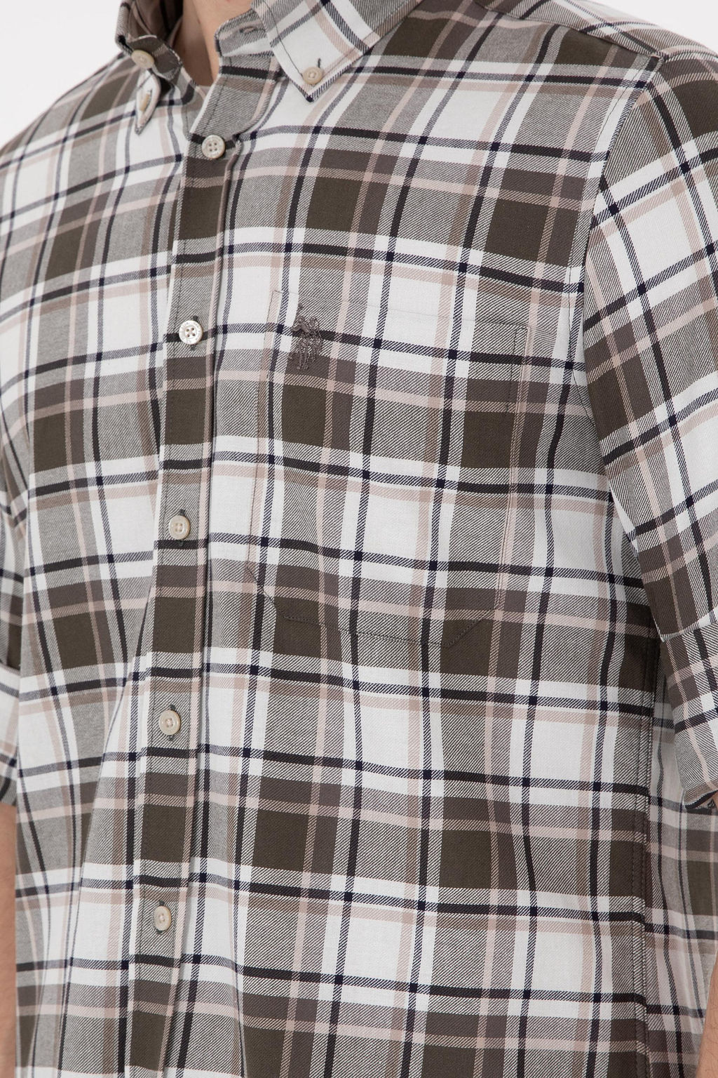 Мужская рубашка светло-хаки с длинным рукавом Неожиданная скидка в корзине - U.s. polo assn фото 7