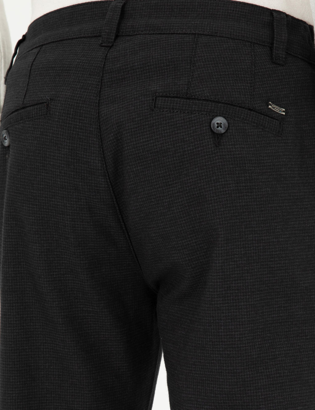 Siyah Slim Fit Kanvas Pantolon
