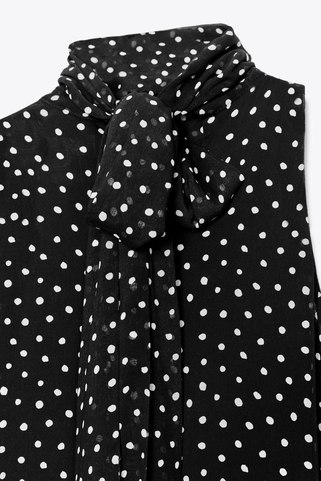 ZW COLLECTION HALTER POLKA DOT DRESS - Zara фото 10