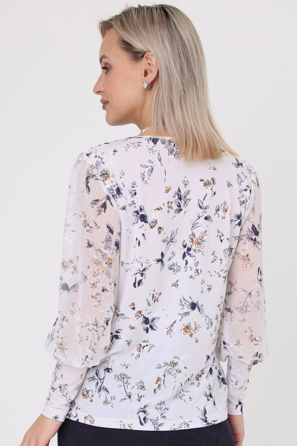 Блузка женская 7041-27/08/Жемчужно-серый - Rise фото 5