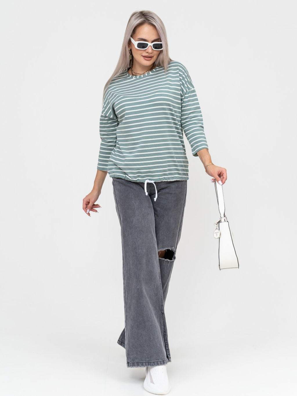 Лонгслив Николь Хлопок 95%, лайкра 5% тельняшка - Ивассорти фото 31