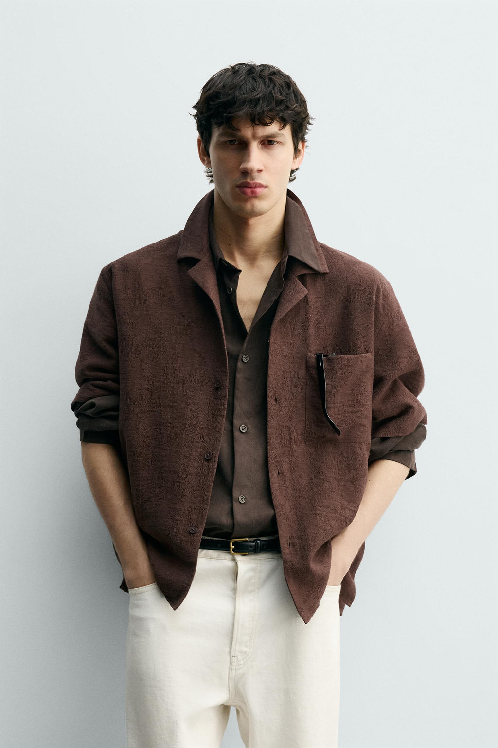 RELAXED FIT JACQUARD SHIRT - Zara фото 2