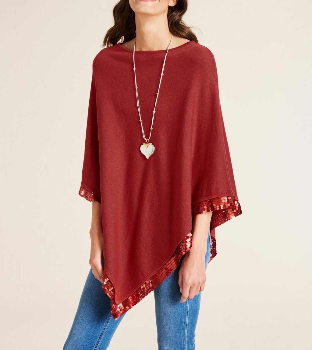 Пончо, каштановое - Ashley brooke фото 3