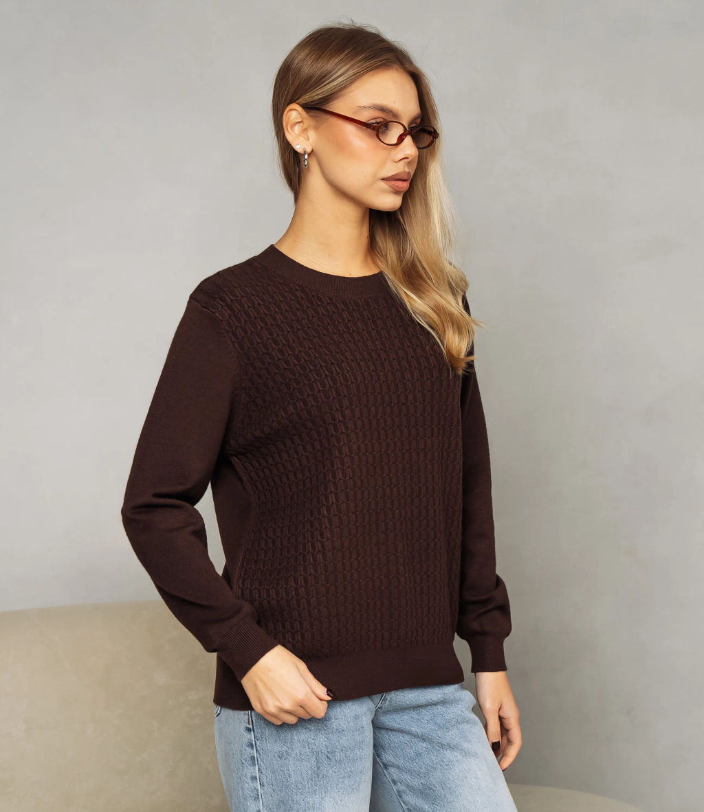 Джемпер #КТ24069, шоколадный - Dommod фото 2