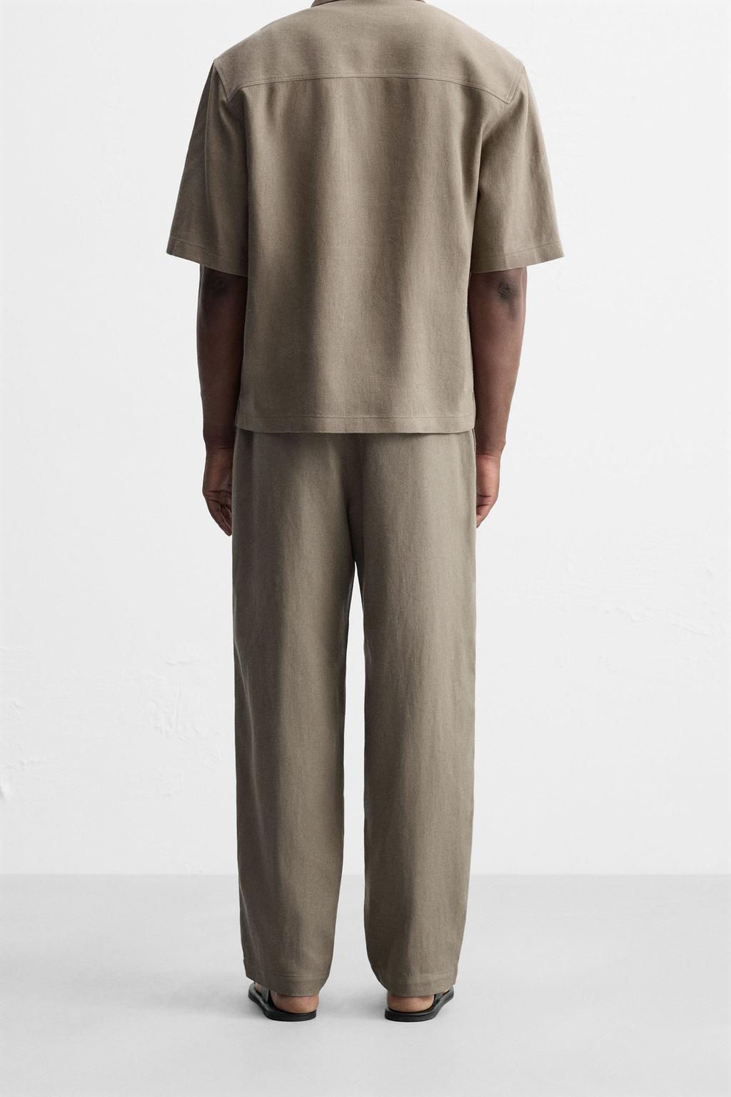 VISCOSE-JUTE TROUSERS - Zara фото 16