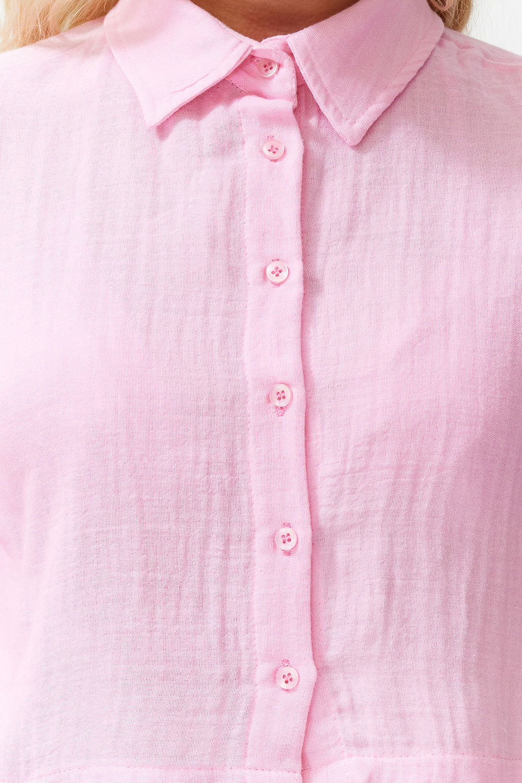 TRENDYOLMILLA Beyaz Dokuma Muslin Plaj Gomlegi TBESS24GO00011  фото 13