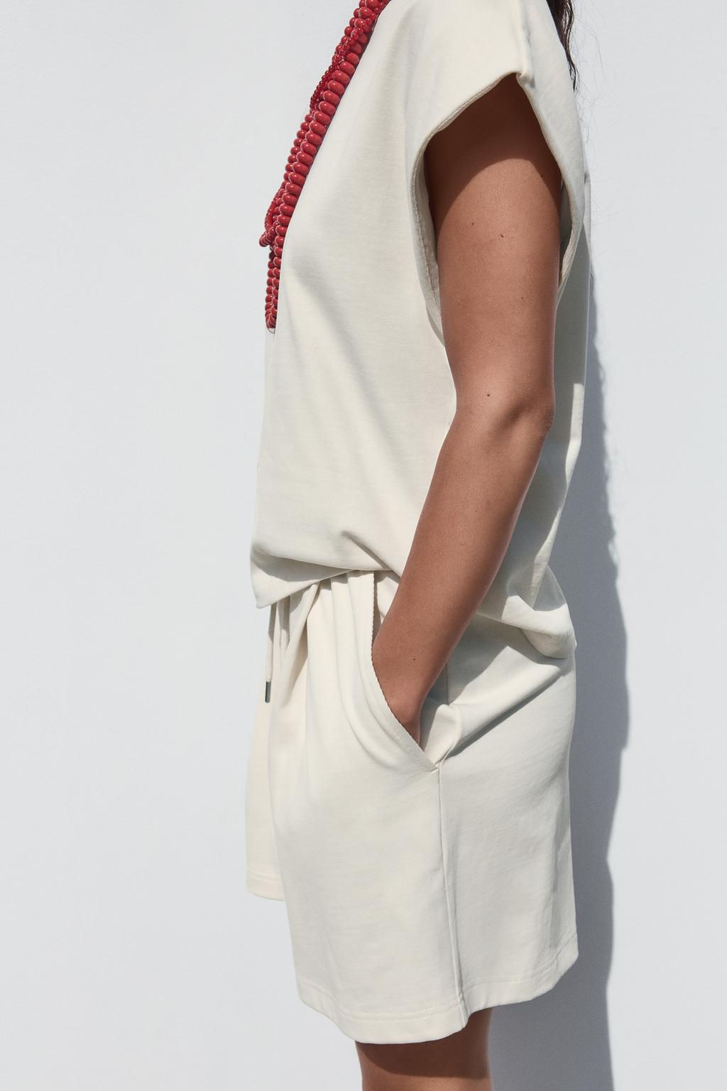 RUSTIC PLEATED BERMUDA SHORTS - Zara фото 3