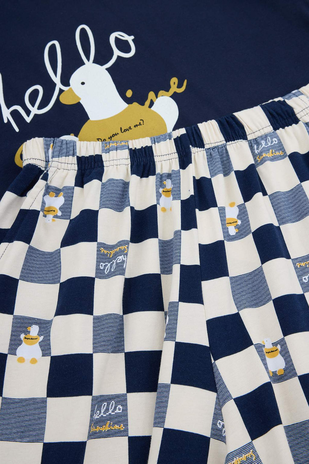 Mavi Regular Fit Ordek Desenli Orme Pijama Tak?m? TMNAW26PT00008 - Trendyolmilla фото 8