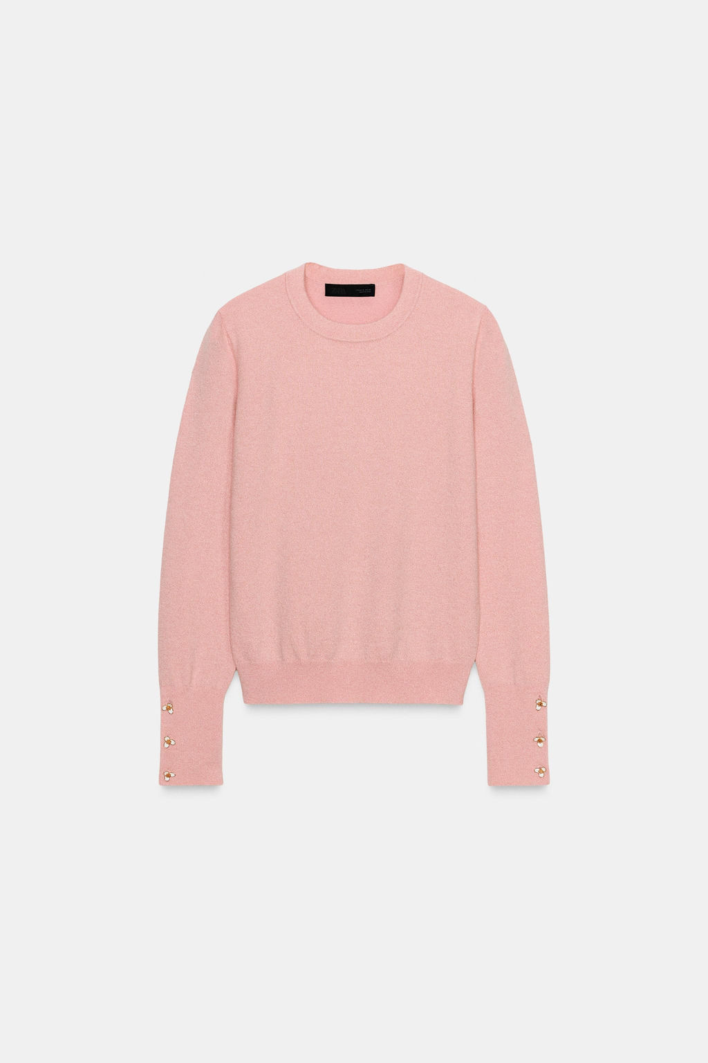 KNIT JUMPER WITH FLORAL BUTTONS - Zara фото 6