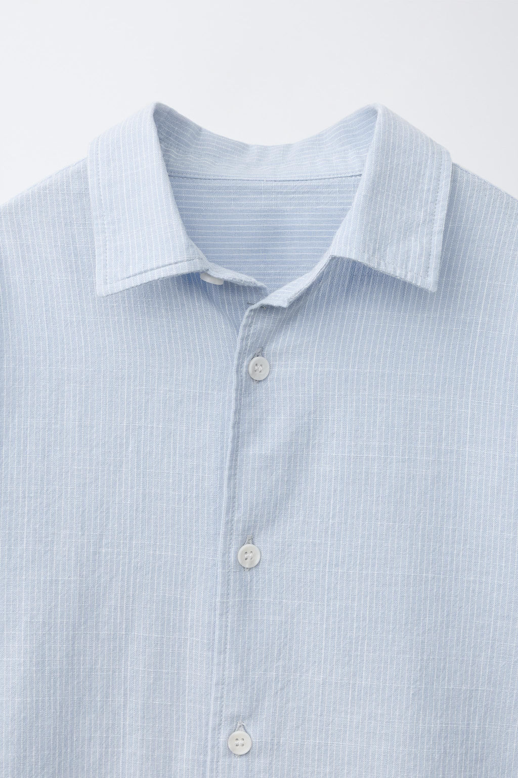 CAMISA ALGOD?N RAYAS / Azul - Zara фото 5