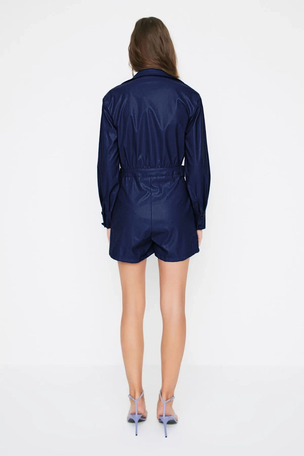 TRENDYOLMILLA Limited Edition Indigo Suni Deri Dokuma Tulum TWOAW22TU0322  фото 5