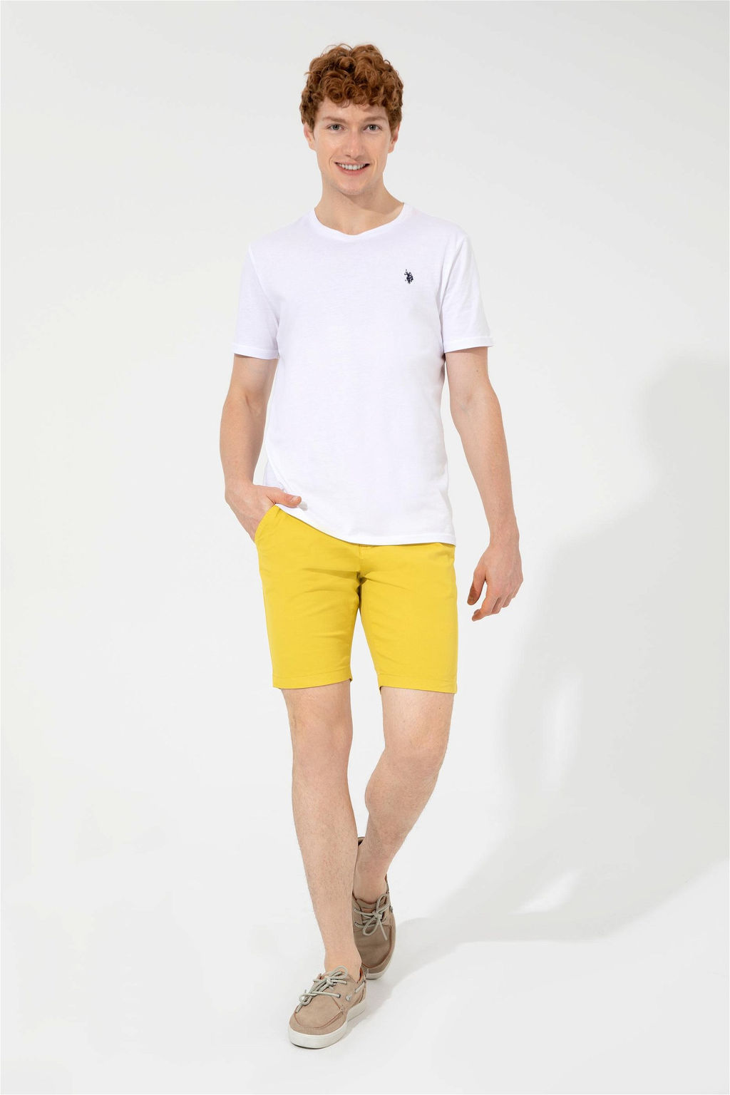 U. S. Polo Assn Мужские шафрановые тканые шорты - U.s. polo assn фото 8