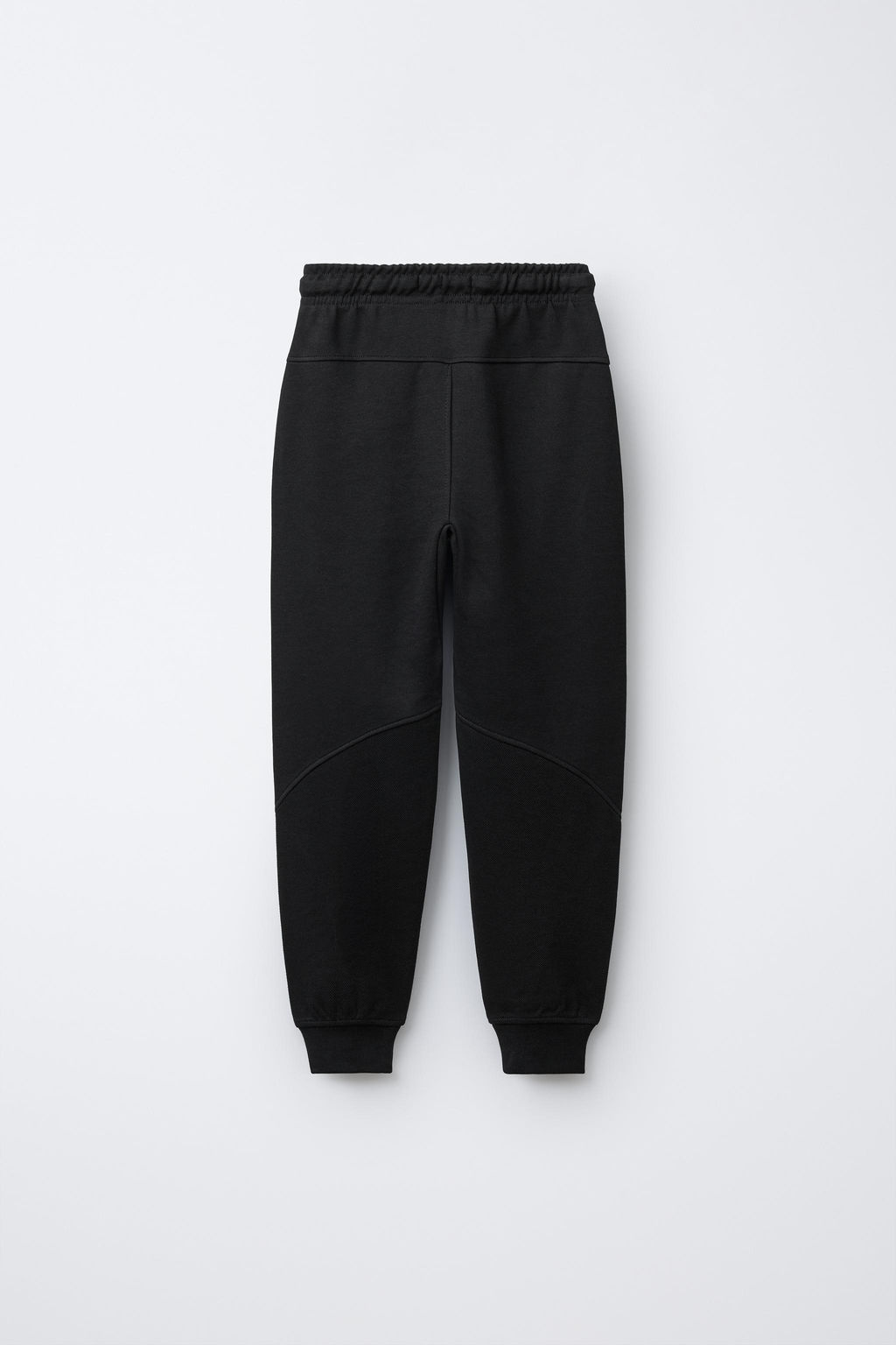 PANTAL?N FELPA INTERLOCK COMBINADO PIQU? / Negro - Zara фото 2