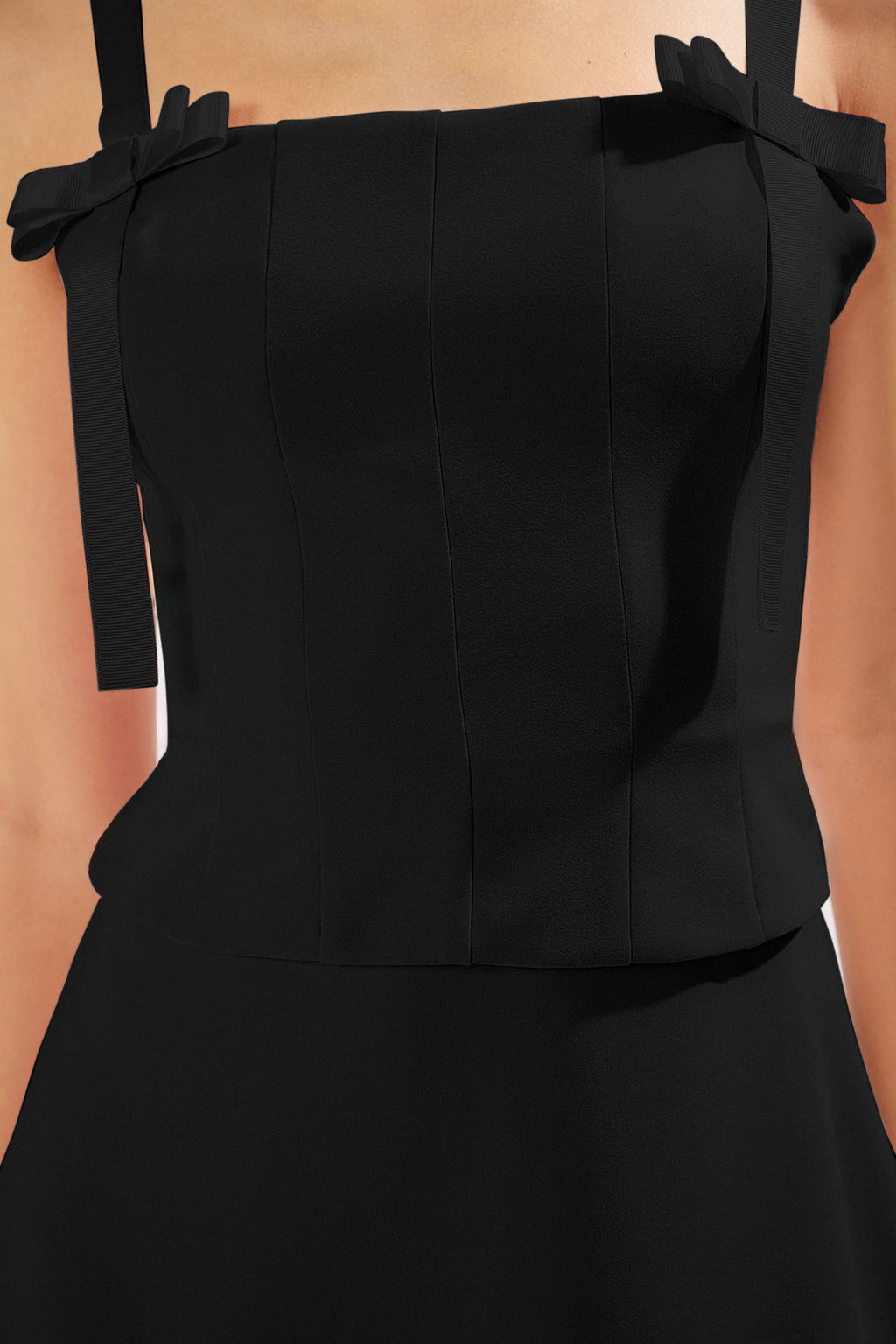 TRENDYOLMILLA Siyah A-Kesim Fiyonk Detayl? Dokuma S?k Midi Elbise TPRSS25EL00079  фото 4