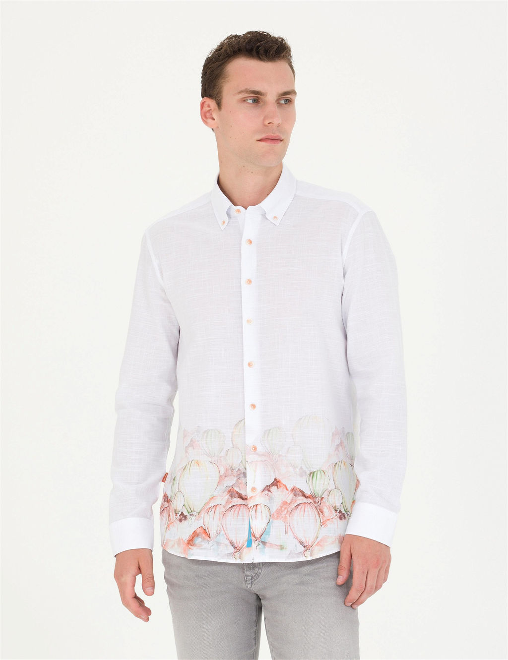 A__k Ye_il Regular Fit Uzun Kollu G_mlek - Pierre cardin фото 2