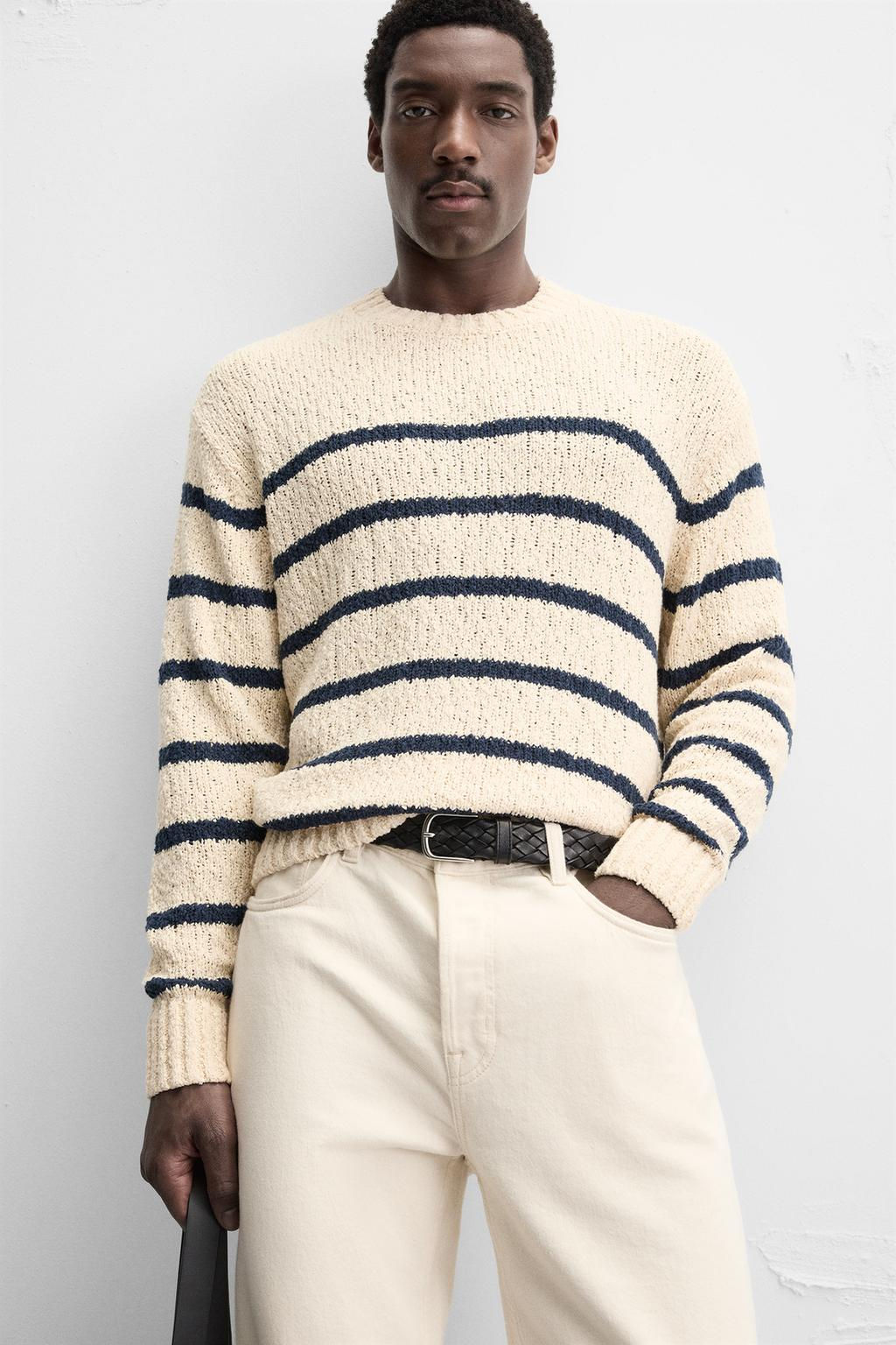 TEXTURED STRIPE SWEATER - Zara фото 5