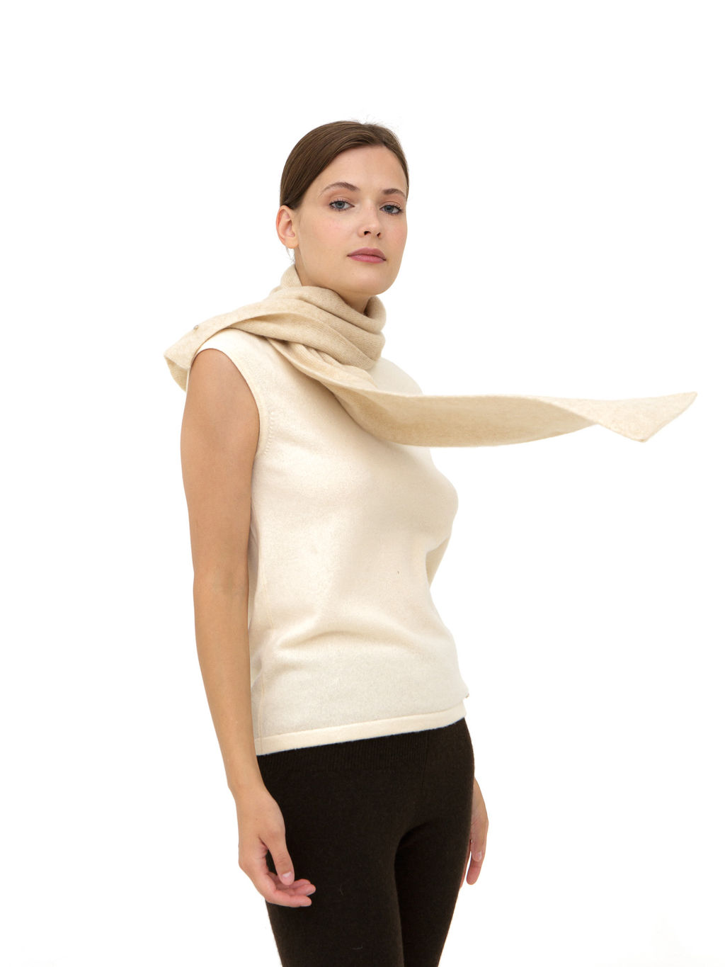 Шарф из кашемира 03030 бежевый